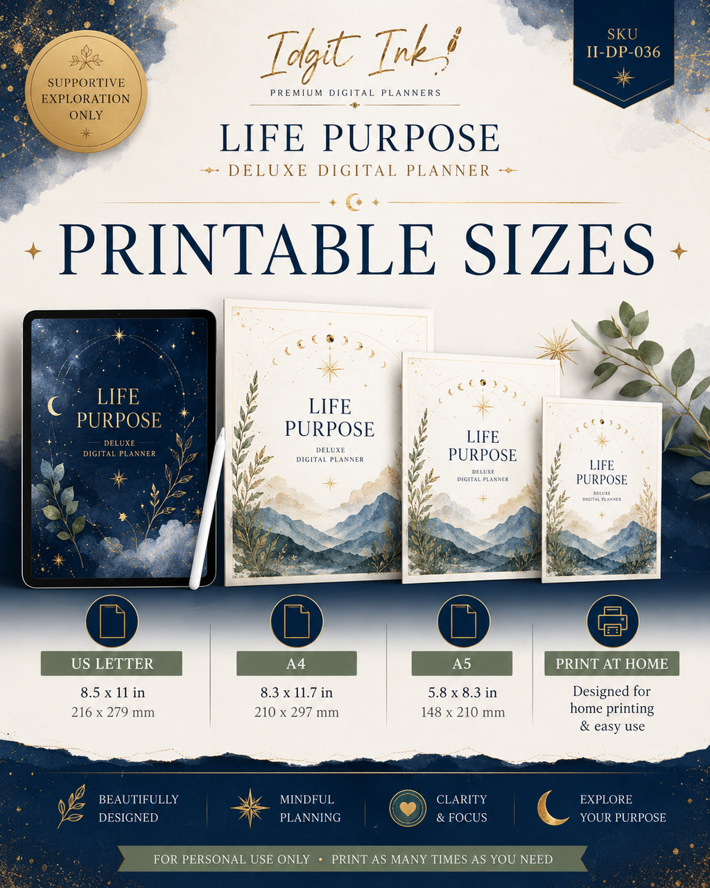 Life-Purpose Deluxe Digital Planner and Clarity Toolkit — listing image 06