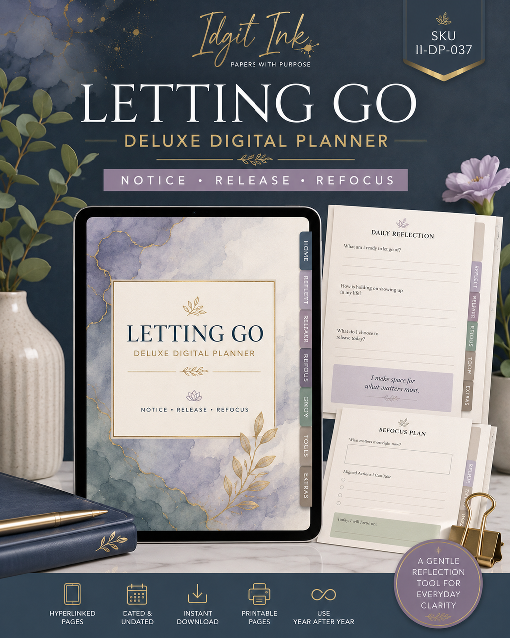 Letting-Go Deluxe Digital Planner and Release Workbook — listing image 01
