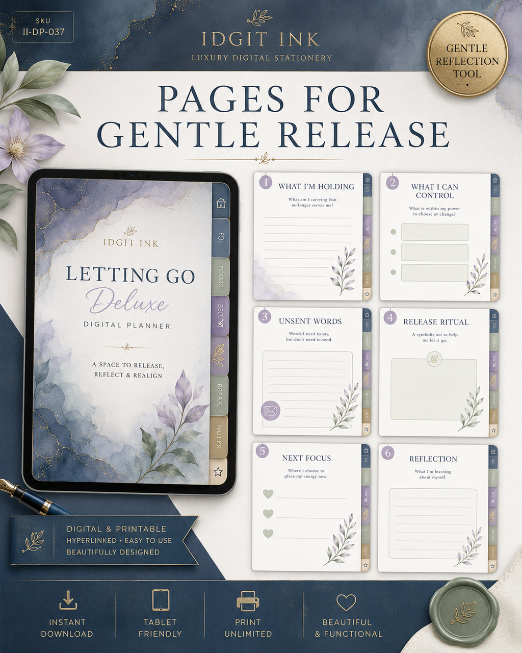 Letting-Go Deluxe Digital Planner and Release Workbook — listing image 02