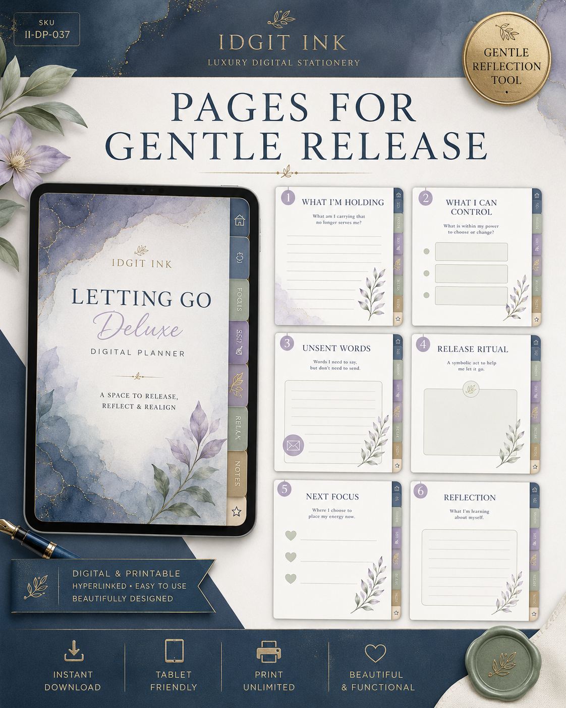 Letting-Go Deluxe Digital Planner and Release Workbook — listing image 02