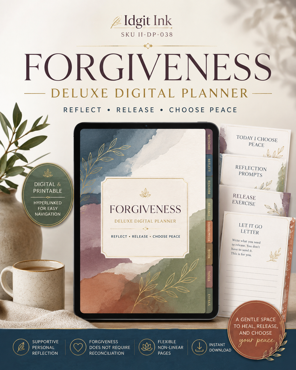 Forgiveness Deluxe Digital Planner and Reflection Workbook listing image 2 of 10