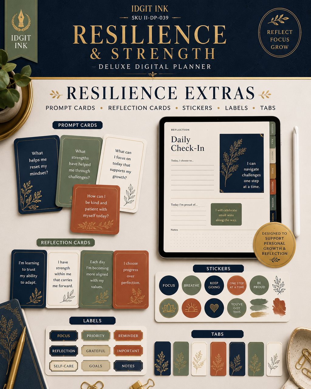 Resilience and Strength Deluxe Digital Planner listing image 7 of 10