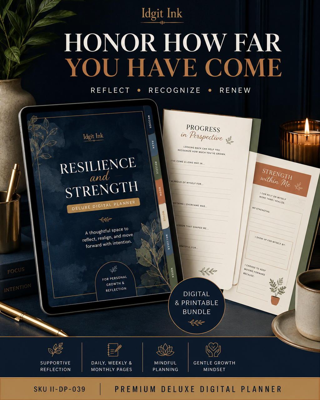 Resilience and Strength Deluxe Digital Planner listing image 8 of 10