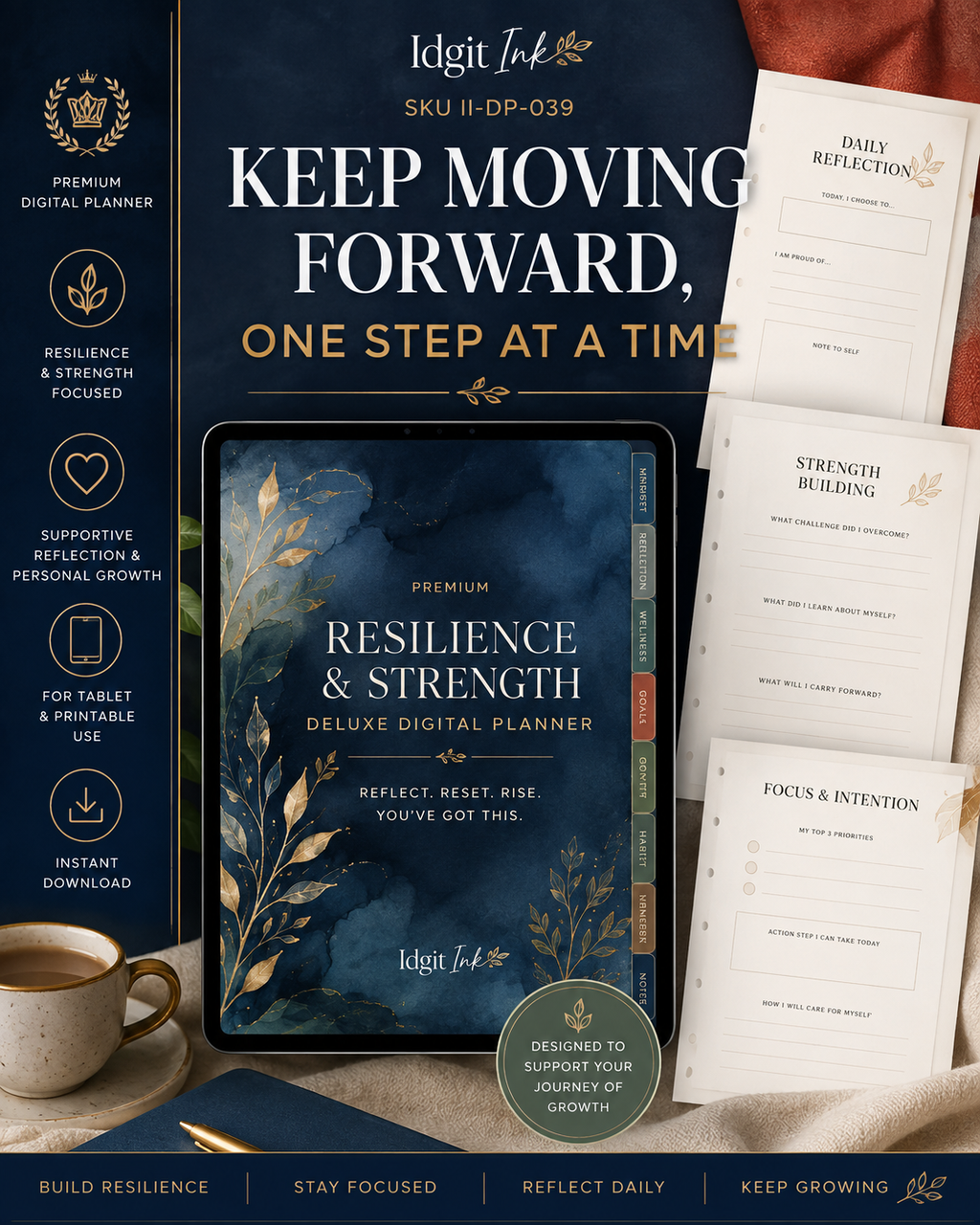 Resilience and Strength Deluxe Digital Planner listing image 9 of 10