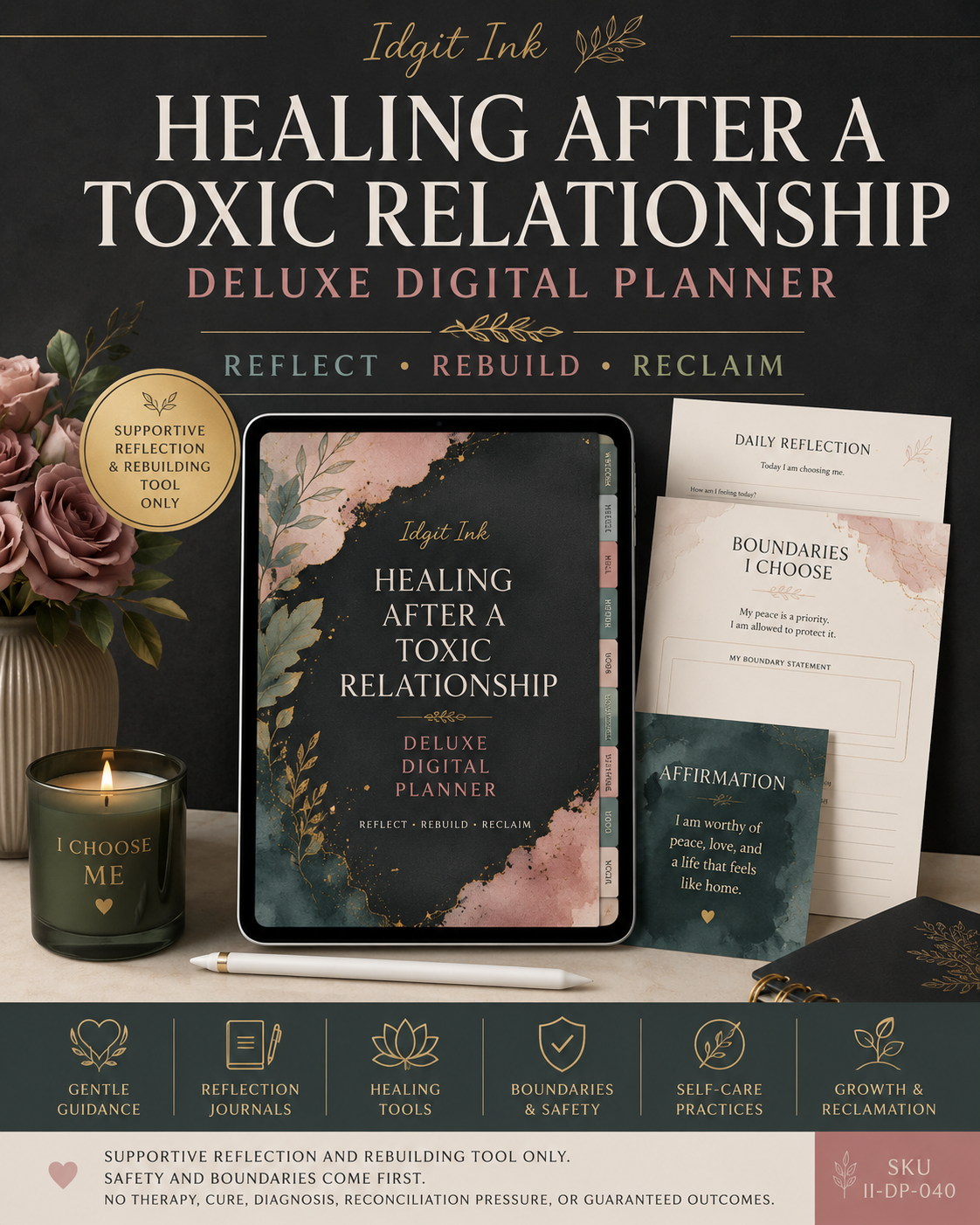 Healing After a Toxic Relationship Deluxe Digital Planner listing image 1 of 10