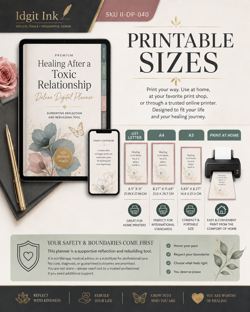 Healing After a Toxic Relationship Deluxe Digital Planner listing image 4 of 10