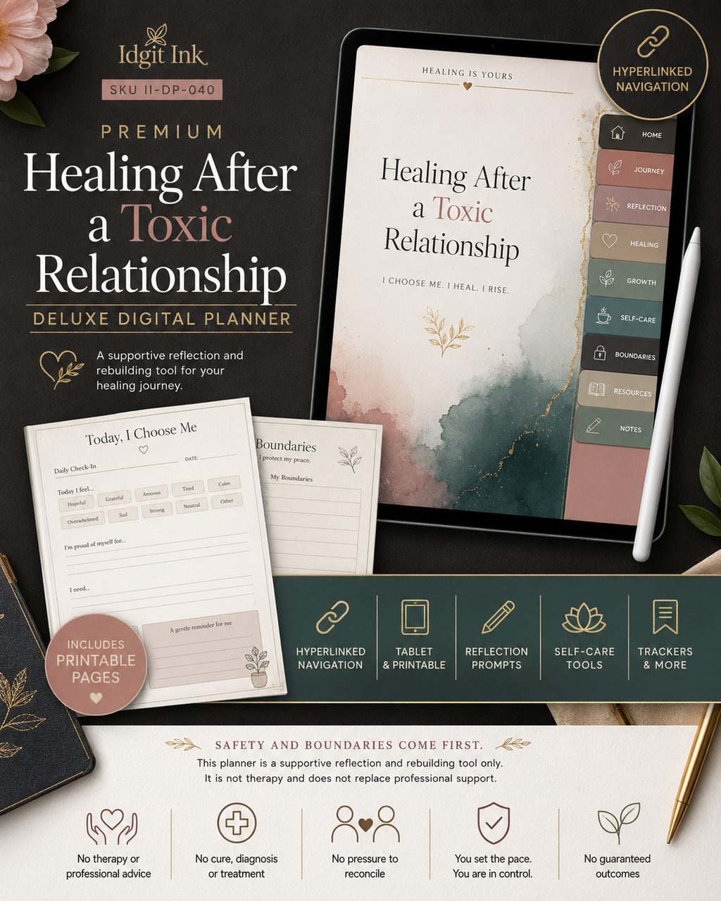 Healing After a Toxic Relationship Deluxe Digital Planner listing image 5 of 10