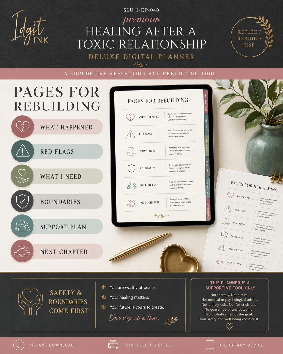 Healing After a Toxic Relationship Deluxe Digital Planner listing image 6 of 10