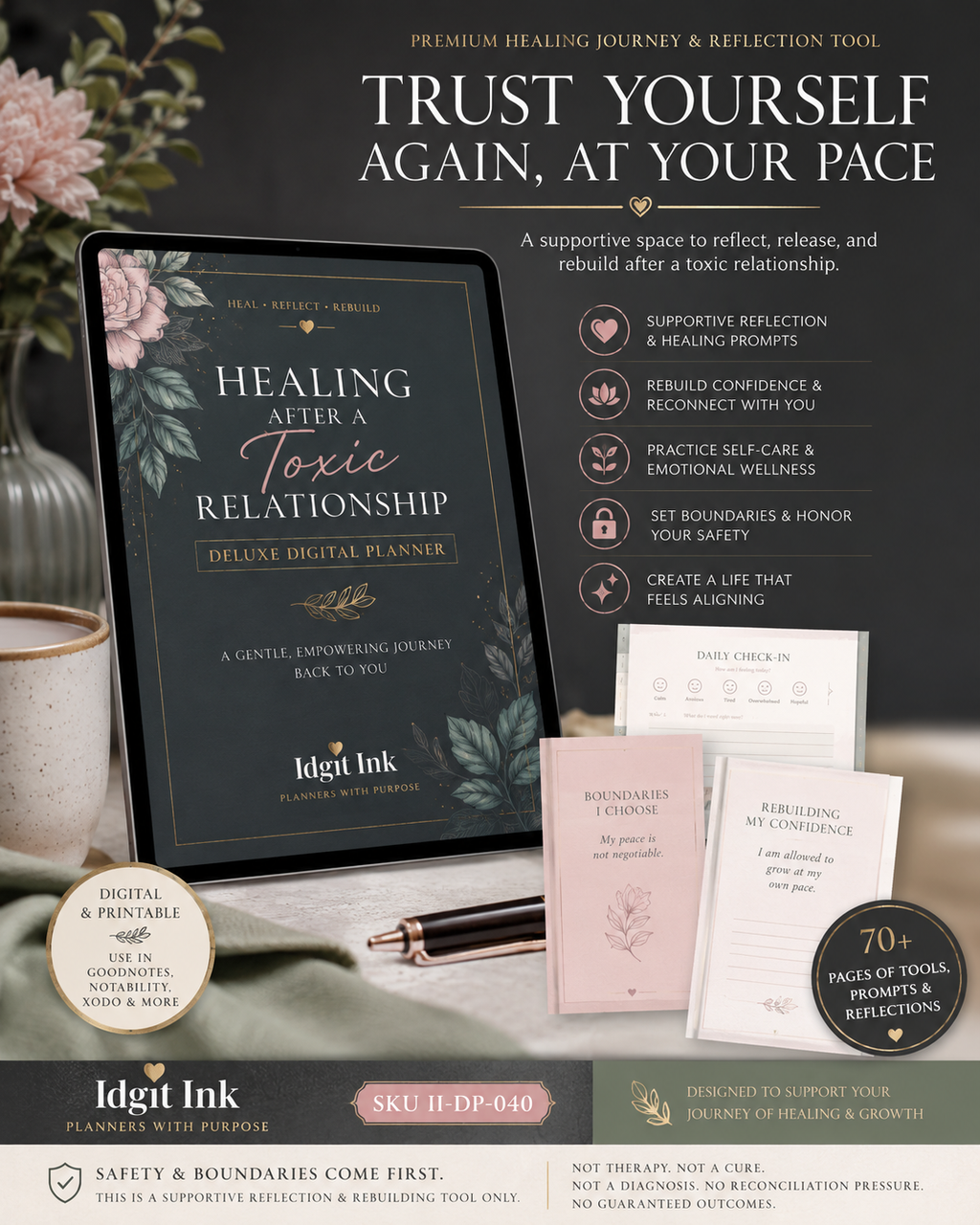 Healing After a Toxic Relationship Deluxe Digital Planner listing image 8 of 10