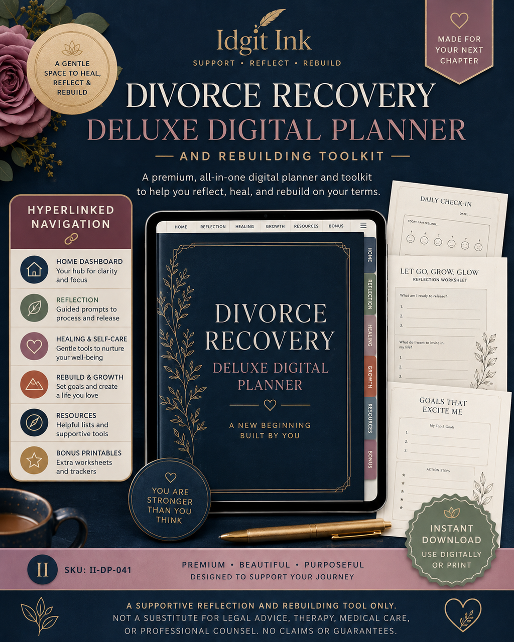 Divorce Recovery Deluxe Digital Planner and Rebuilding Toolkit listing image 2 of 10