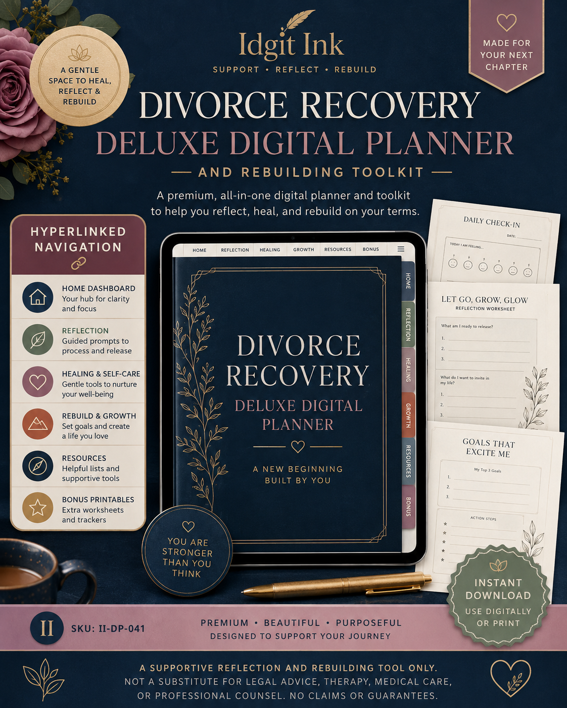 Divorce Recovery Deluxe Digital Planner and Rebuilding Toolkit listing image 2 of 10