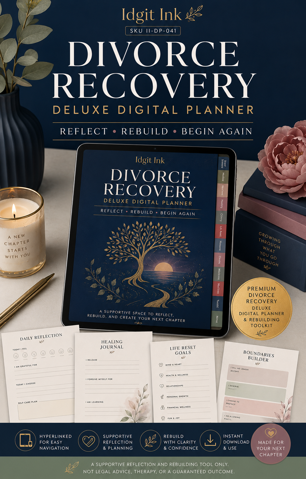 Divorce Recovery Deluxe Digital Planner and Rebuilding Toolkit listing image 3 of 10