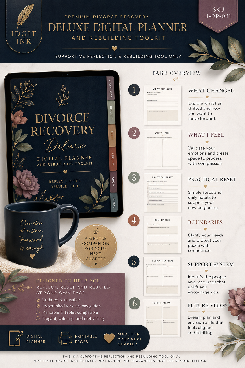 Divorce Recovery Deluxe Digital Planner and Rebuilding Toolkit listing image 10 of 10
