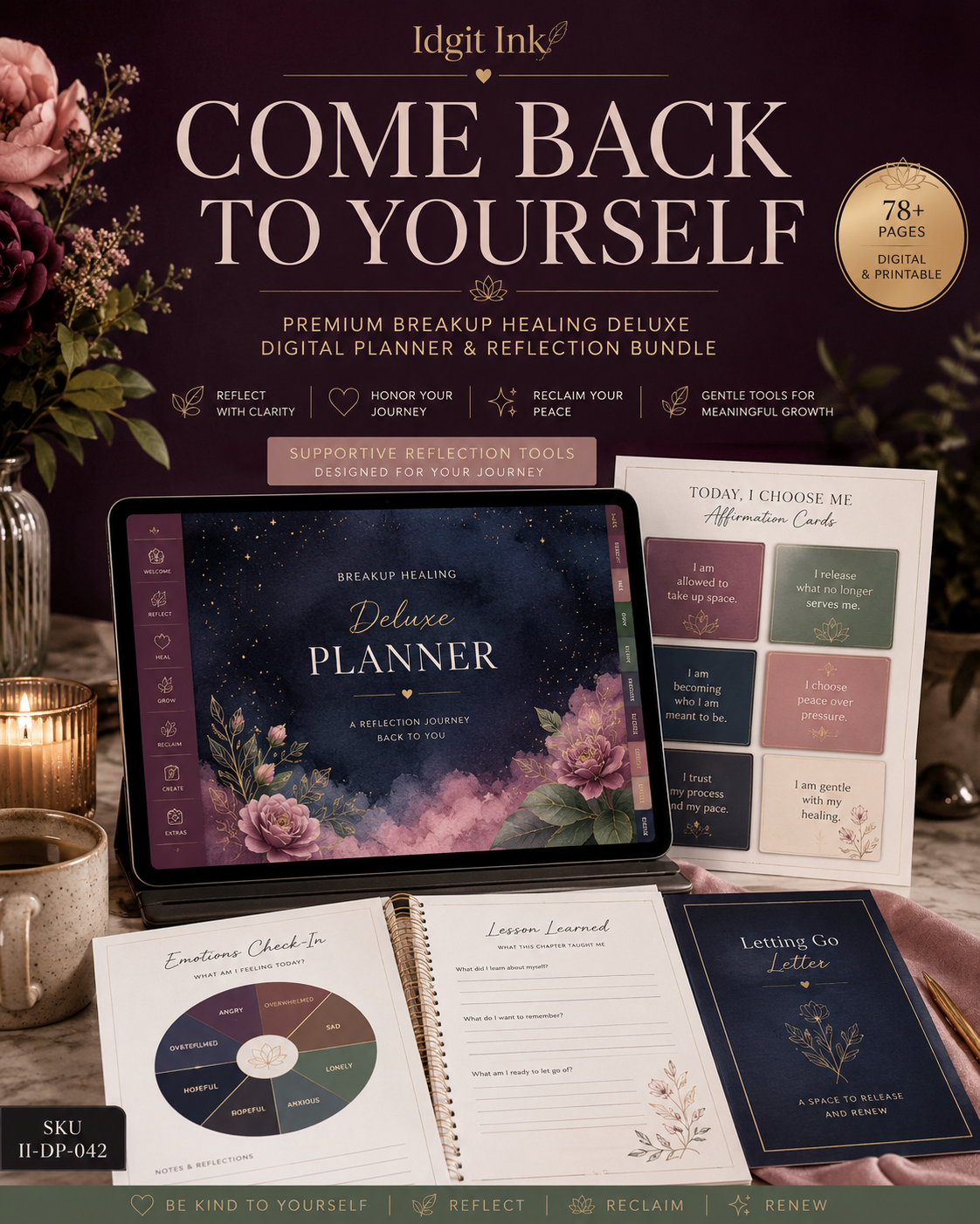 Breakup Healing Deluxe Digital Planner and Reflection Bundle listing image 6 of 10