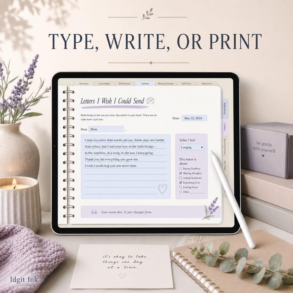 Grief and Loss Deluxe Digital Planner and Memory Companion listing image 8 of 10