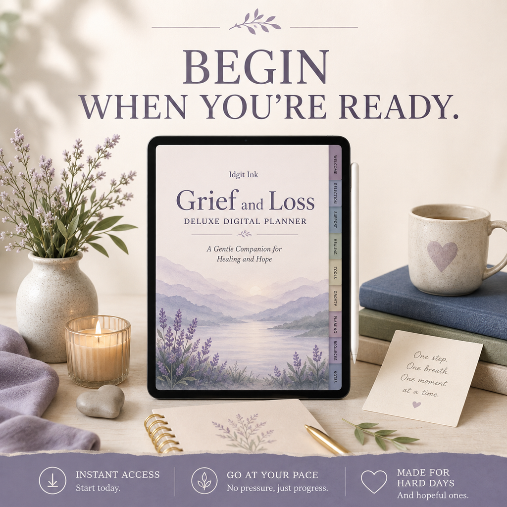 Grief and Loss Deluxe Digital Planner and Memory Companion listing image 9 of 10