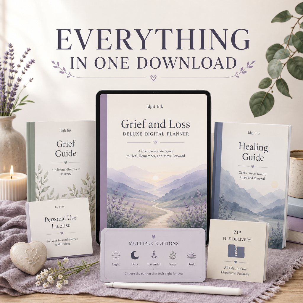 Grief and Loss Deluxe Digital Planner and Memory Companion listing image 10 of 10