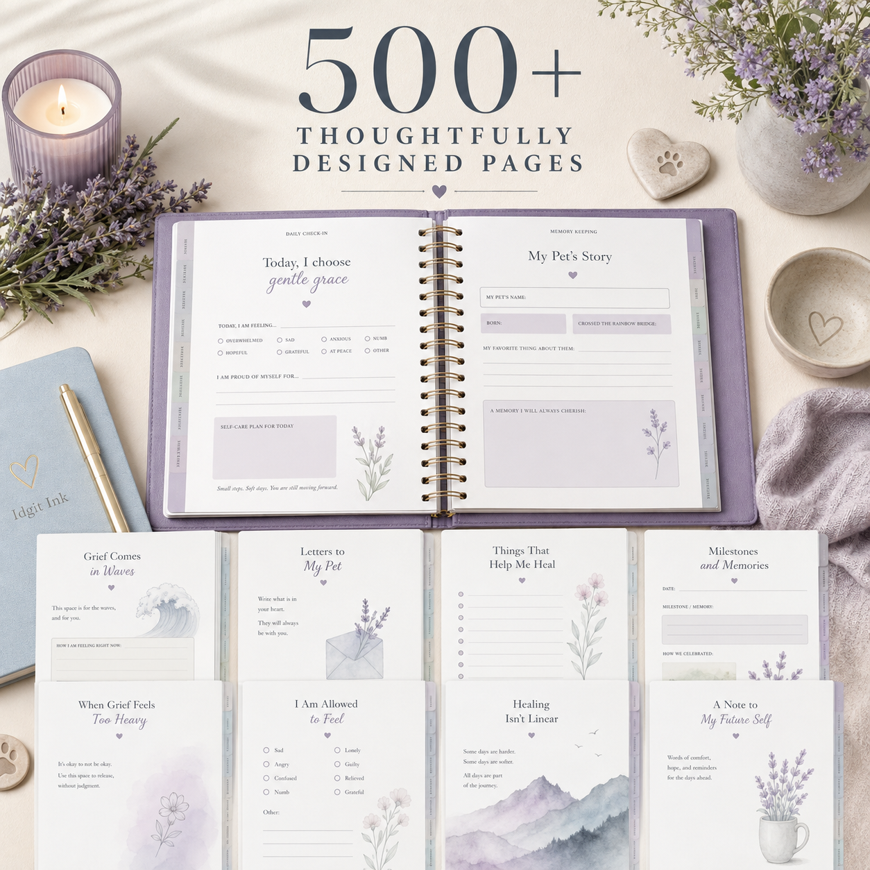 Pet-Loss Grief Deluxe Digital Planner and Memory Keepsake listing image 5 of 10