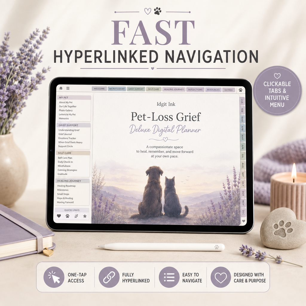 Pet-Loss Grief Deluxe Digital Planner and Memory Keepsake listing image 6 of 10