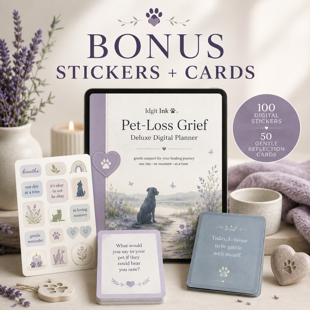 Pet-Loss Grief Deluxe Digital Planner and Memory Keepsake listing image 8 of 10