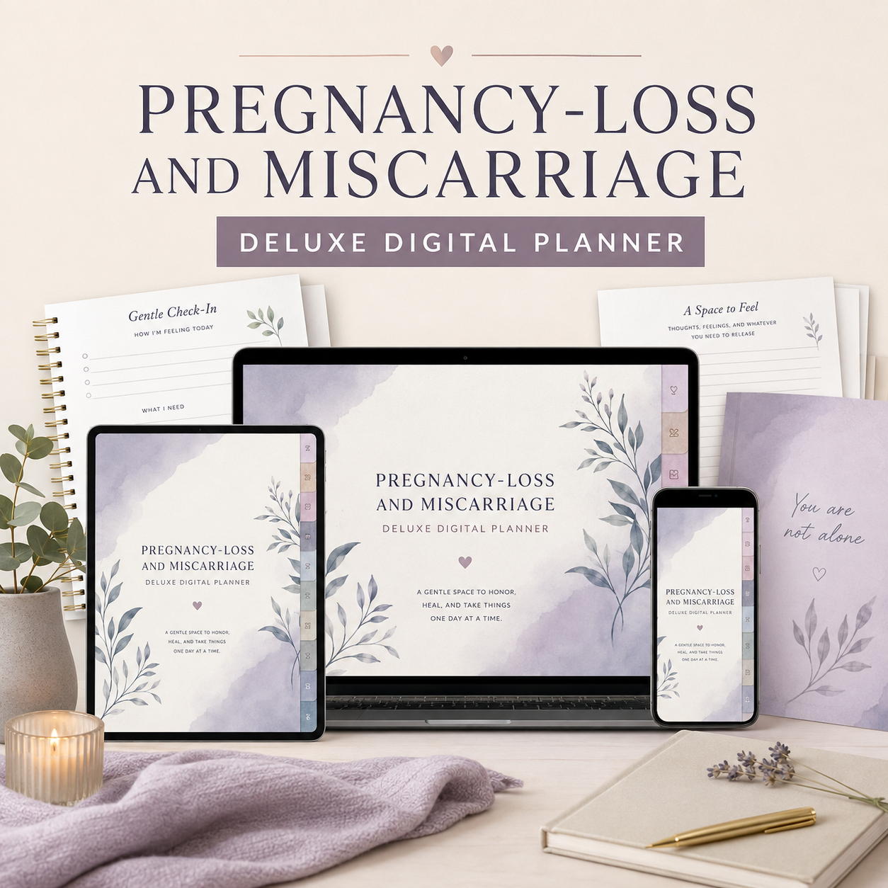 Pregnancy-Loss Support Deluxe Digital Planner — listing image 01