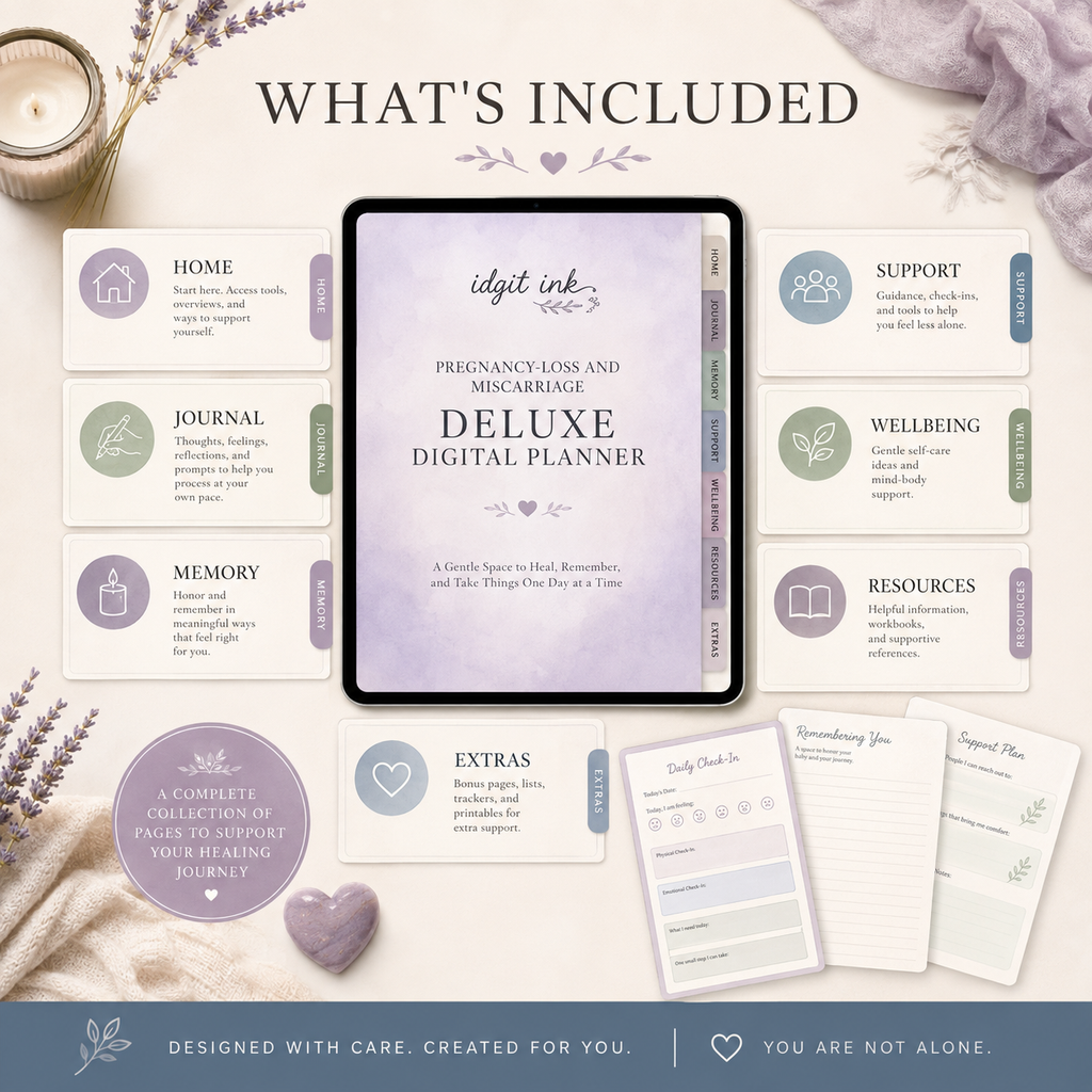 Pregnancy-Loss Support Deluxe Digital Planner — listing image 02