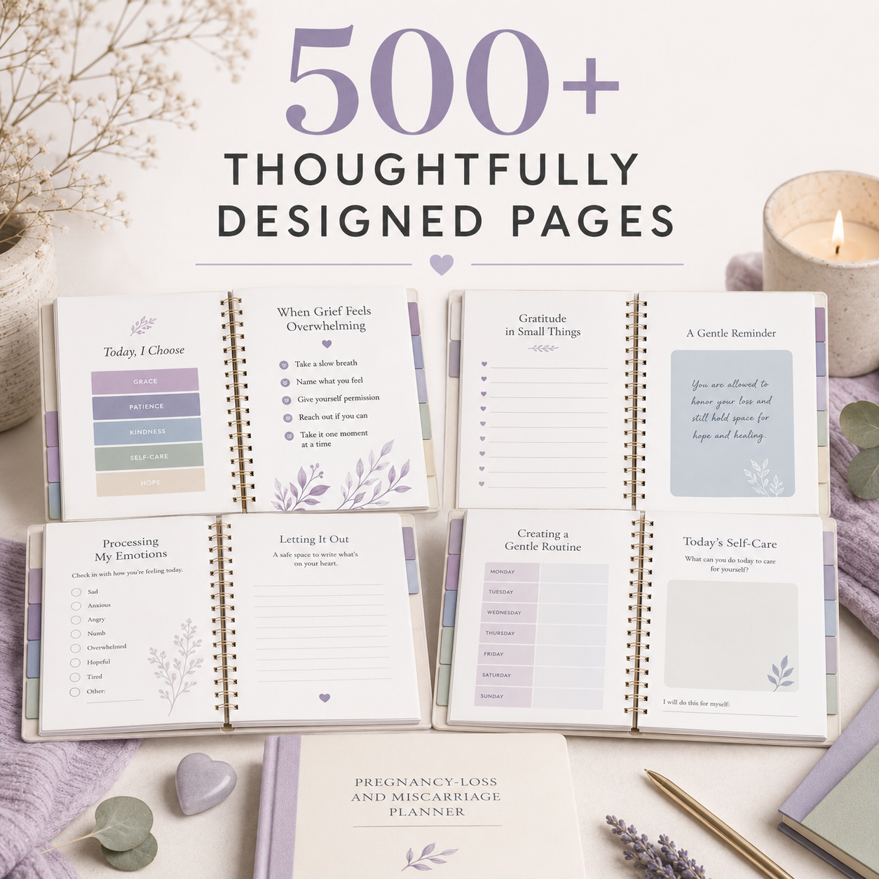 Pregnancy-Loss Support Deluxe Digital Planner — listing image 03