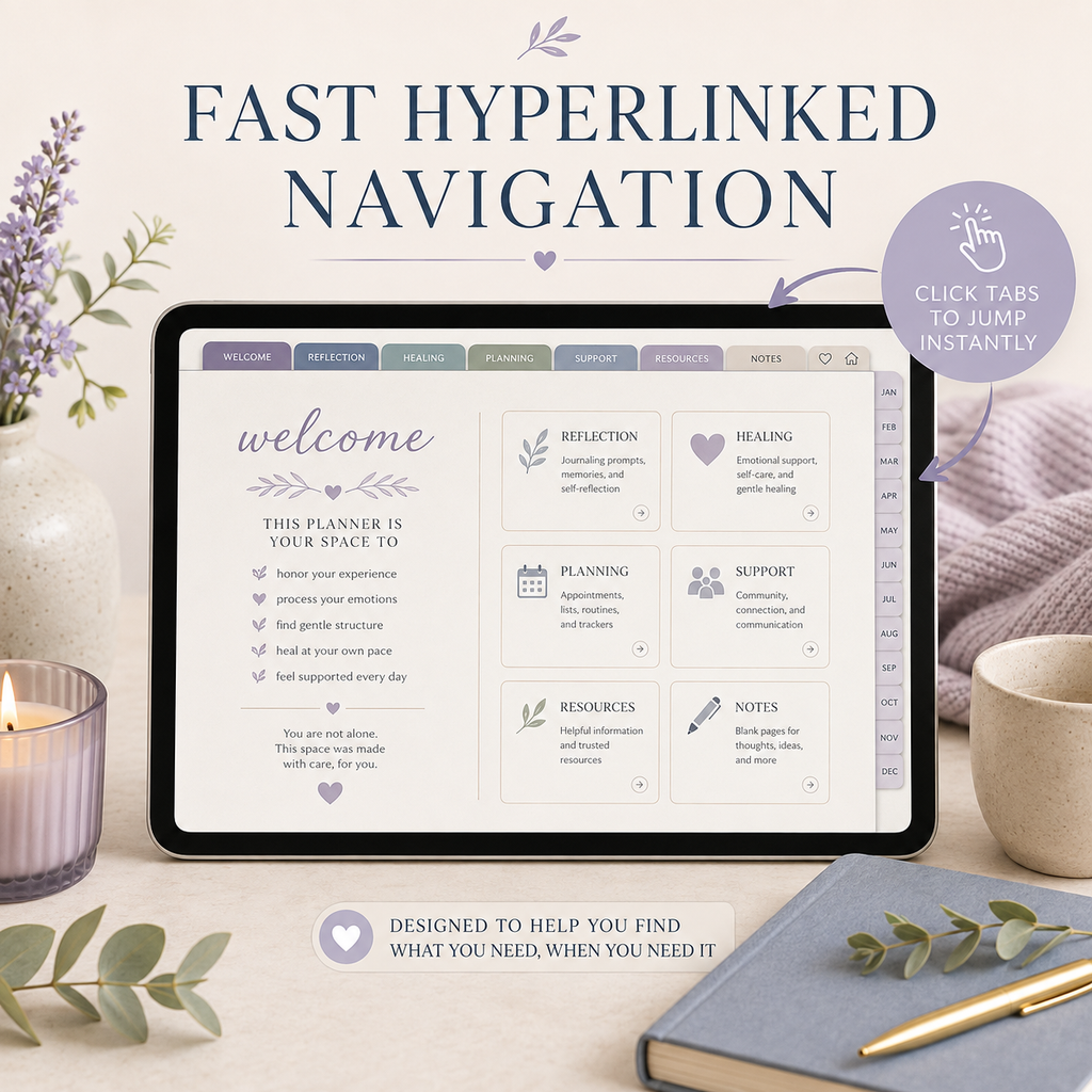 Pregnancy-Loss Support Deluxe Digital Planner — listing image 05