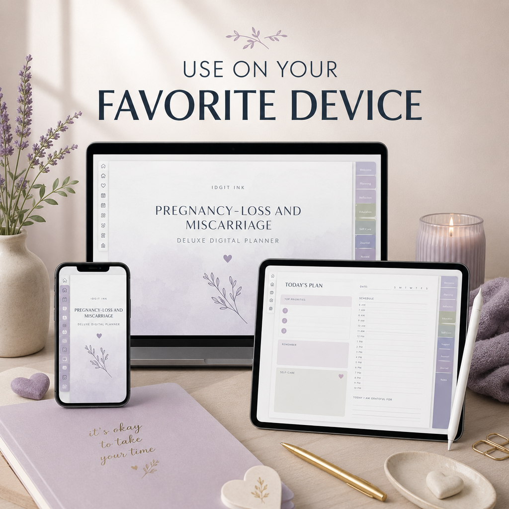 Pregnancy-Loss Support Deluxe Digital Planner — listing image 06