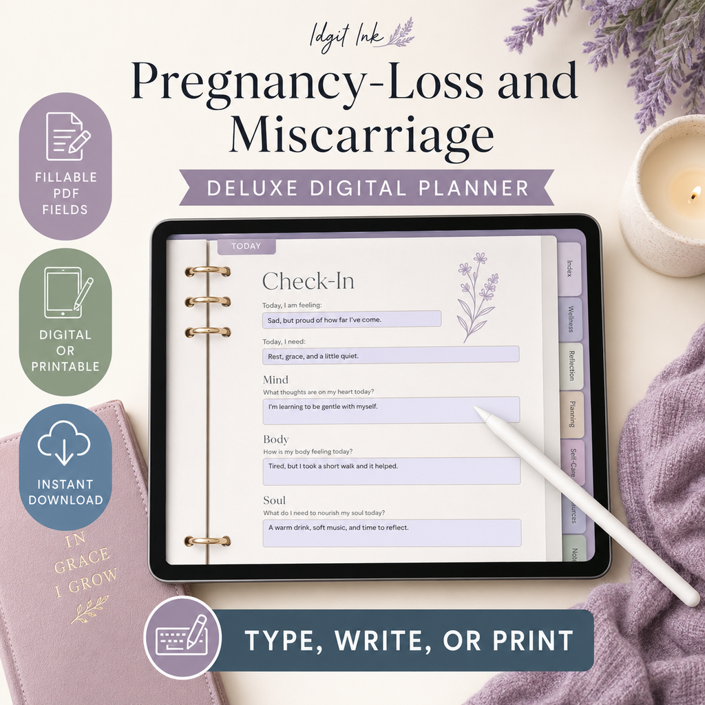 Pregnancy-Loss Support Deluxe Digital Planner — listing image 07