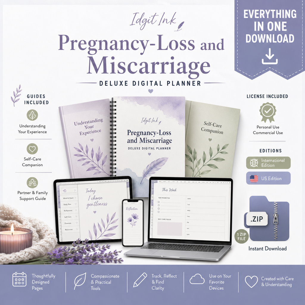 Pregnancy-Loss Support Deluxe Digital Planner — listing image 09