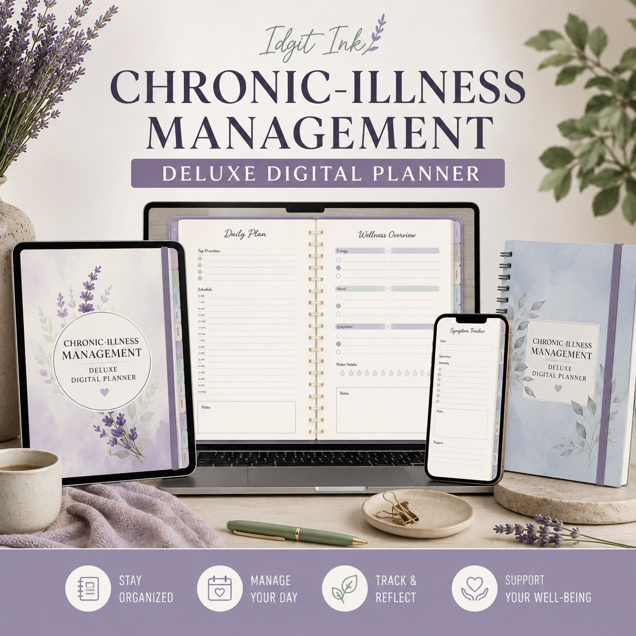Chronic-Illness Management Deluxe Digital Planner listing image 1 of 10