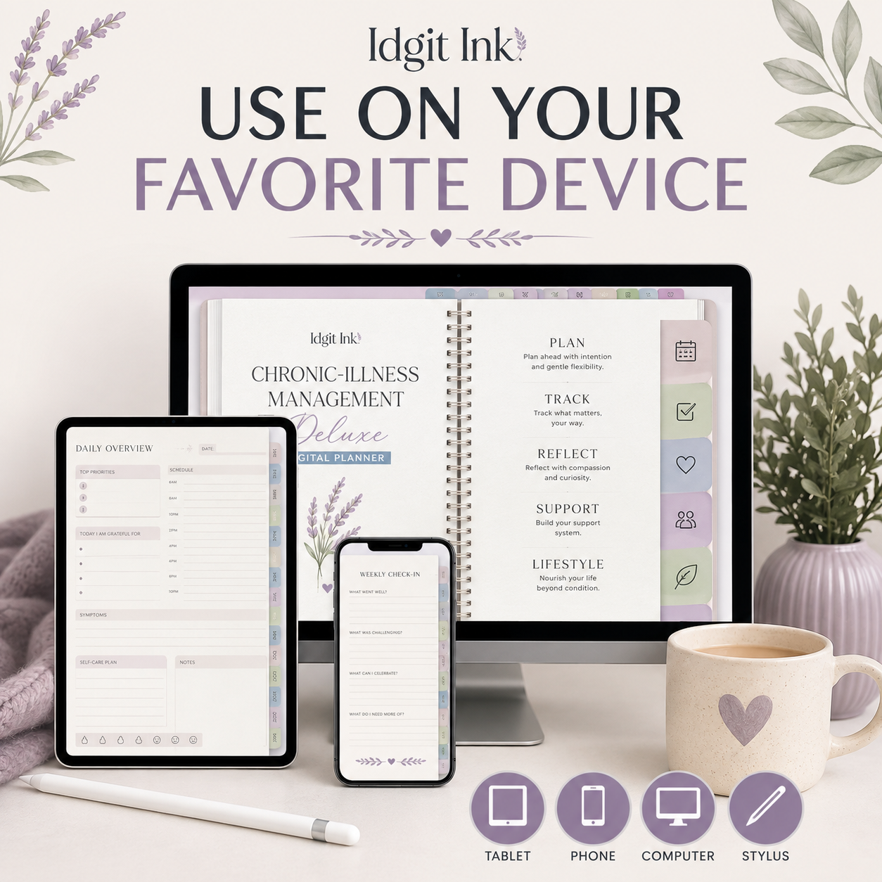 Chronic-Illness Management Deluxe Digital Planner listing image 3 of 10