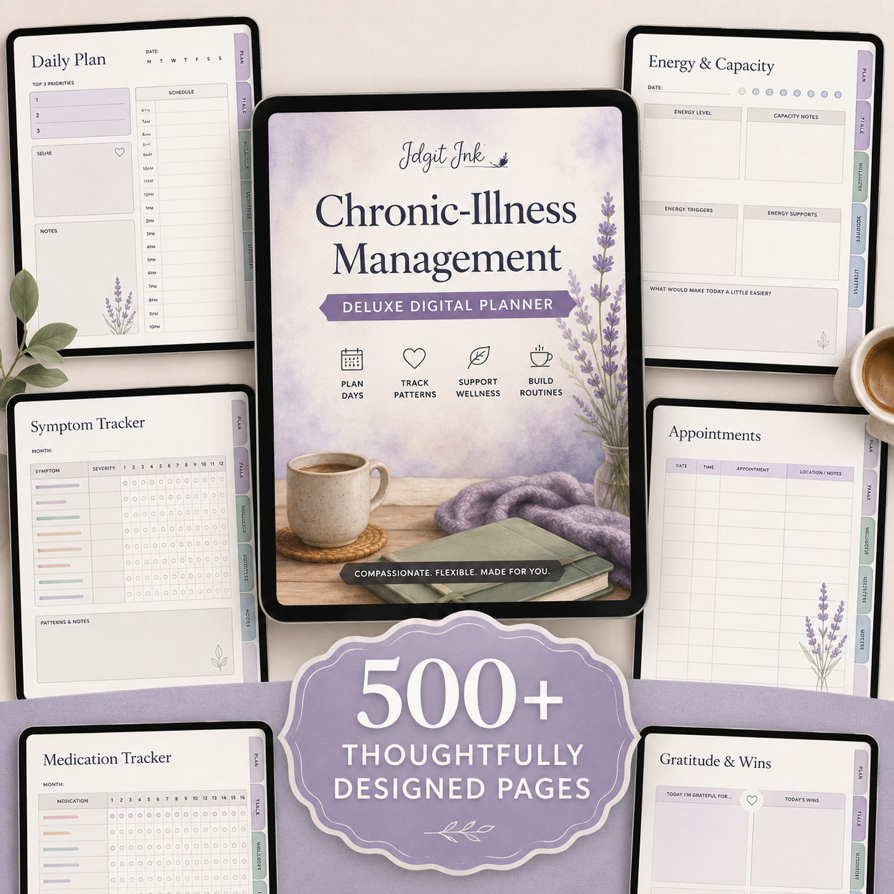 Chronic-Illness Management Deluxe Digital Planner listing image 6 of 10