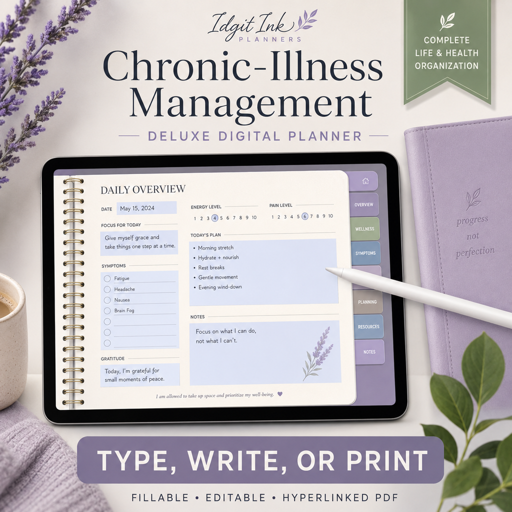 Chronic-Illness Management Deluxe Digital Planner listing image 8 of 10