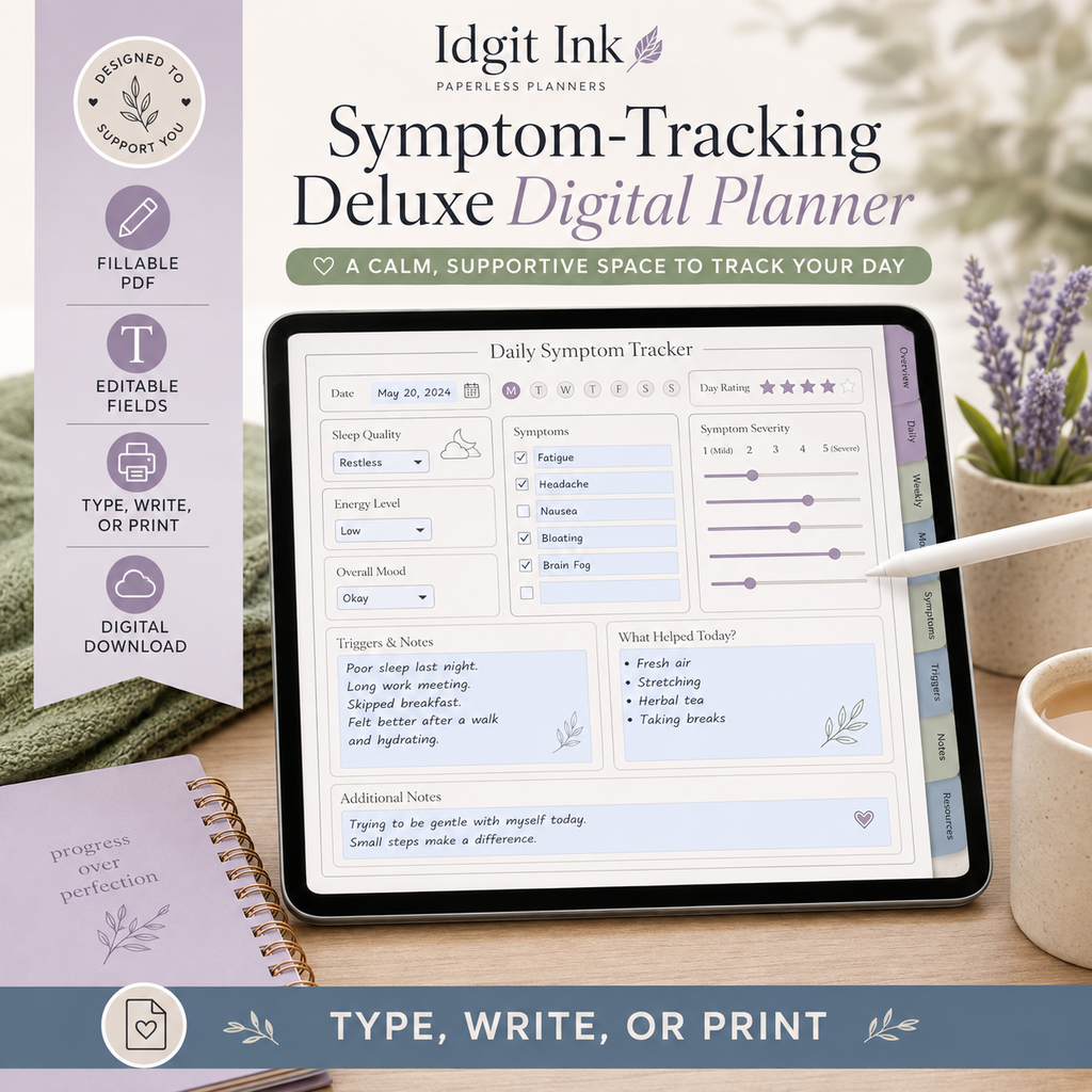 Symptom-Tracking Deluxe Digital Health Planner listing image 7 of 10