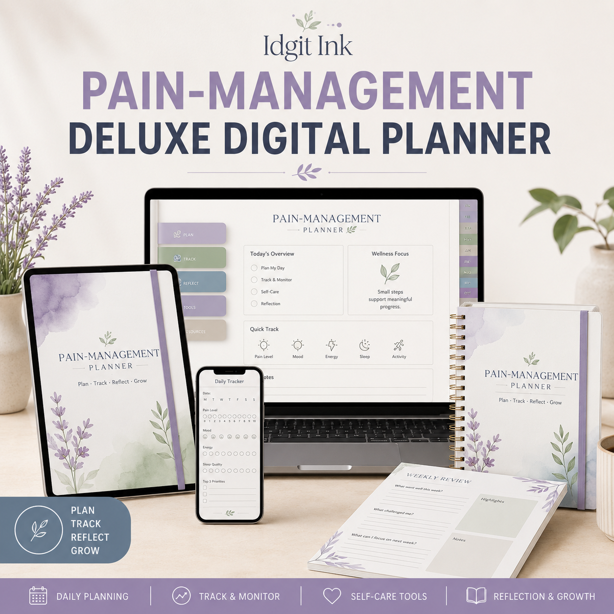 Pain-Management Deluxe Digital Planner and Pacing Toolkit listing image 1 of 10
