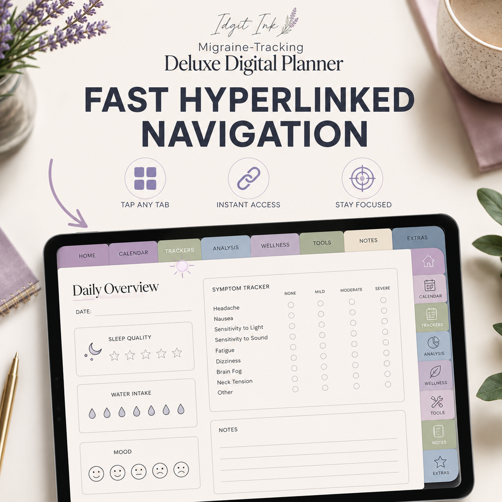 Migraine-Tracking Deluxe Digital Health Planner listing image 5 of 10