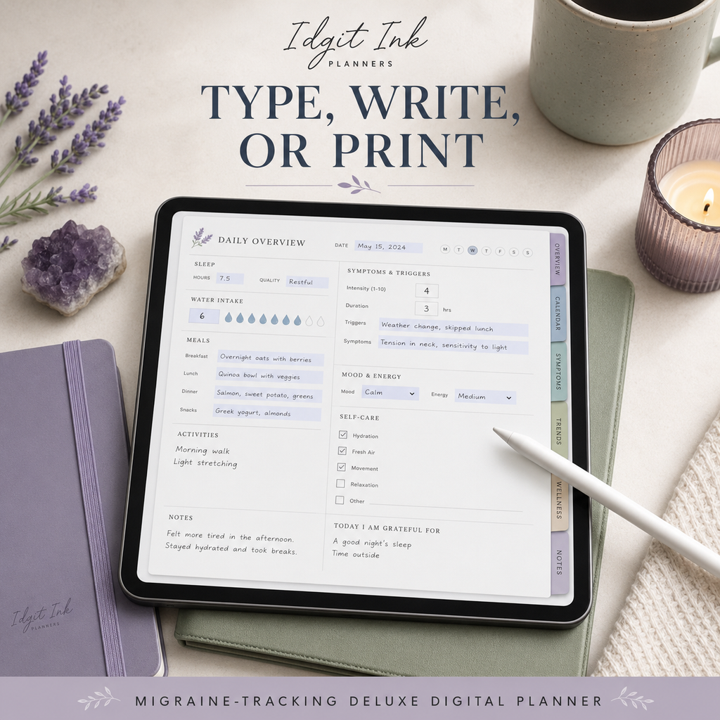 Migraine-Tracking Deluxe Digital Health Planner listing image 7 of 10