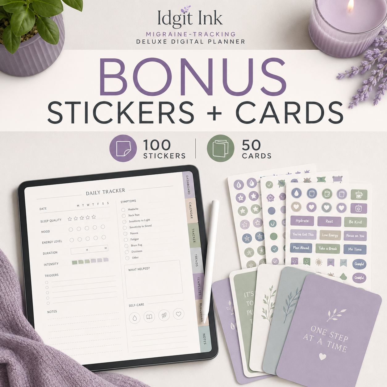 Migraine-Tracking Deluxe Digital Health Planner listing image 8 of 10