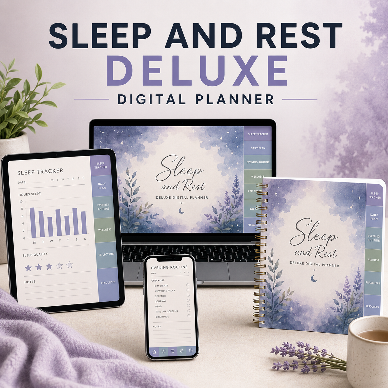 Sleep and Rest Deluxe Digital Planner — listing image 02