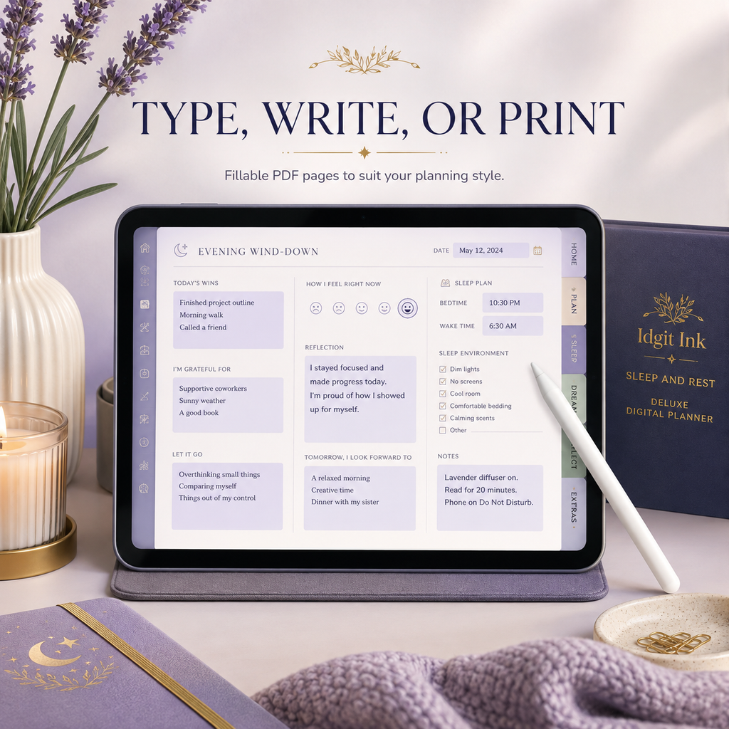 Sleep and Rest Deluxe Digital Planner — listing image 08