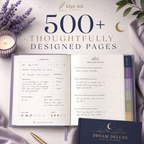 Dream Journal and Sleep Reflection Deluxe Digital Planner listing image 4 of 10