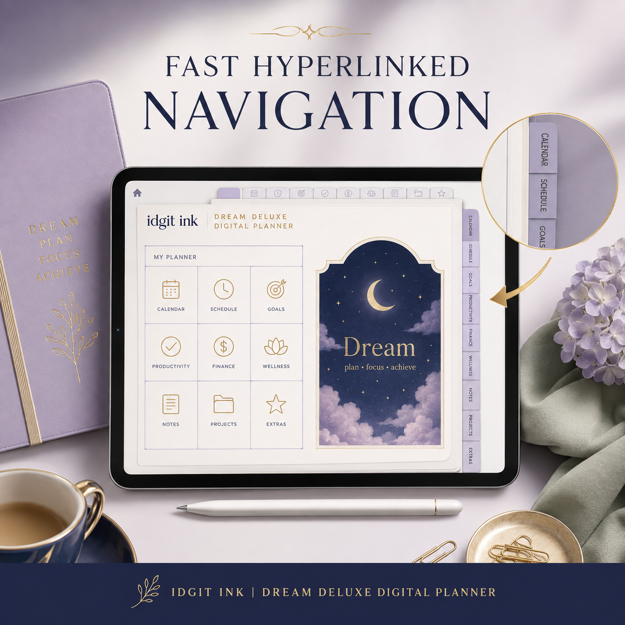 Dream Journal and Sleep Reflection Deluxe Digital Planner listing image 6 of 10