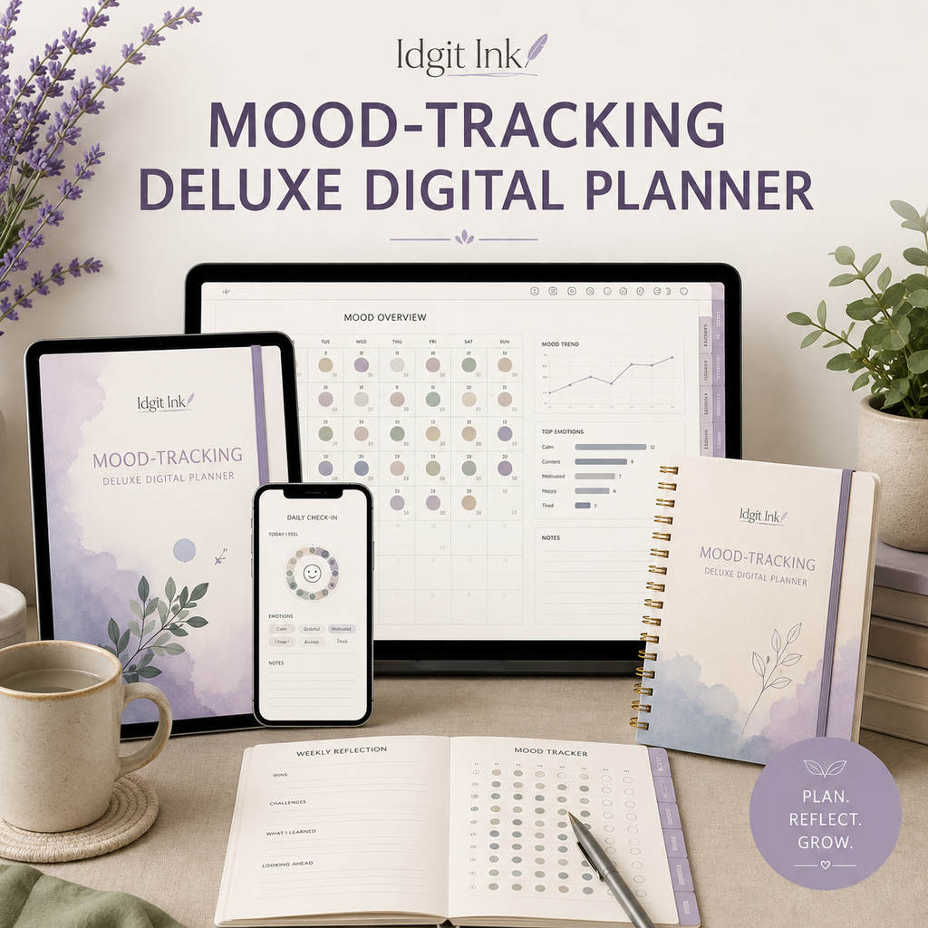 Mood-Tracking Deluxe Digital Planner and Pattern Toolkit listing image 1 of 10