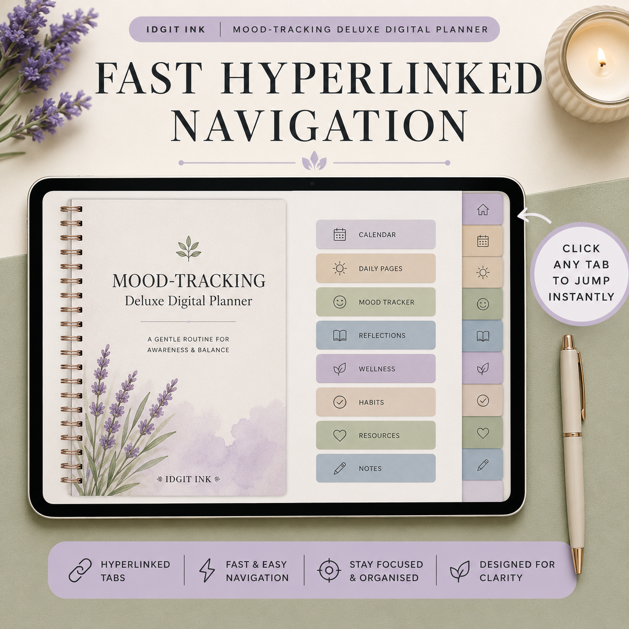 Mood-Tracking Deluxe Digital Planner and Pattern Toolkit listing image 3 of 10