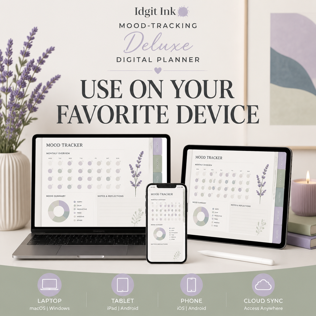 Mood-Tracking Deluxe Digital Planner and Pattern Toolkit listing image 6 of 10