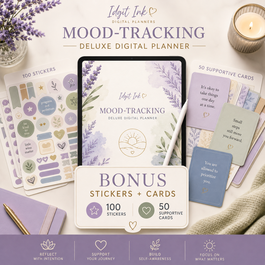 Mood-Tracking Deluxe Digital Planner and Pattern Toolkit listing image 8 of 10