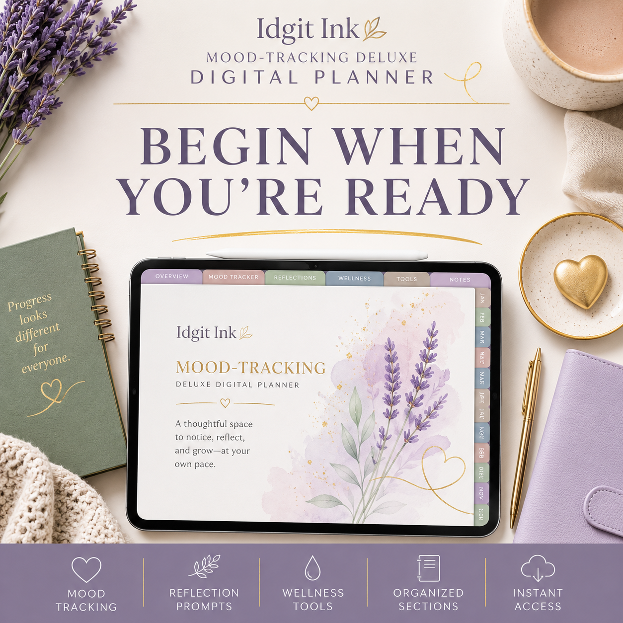 Mood-Tracking Deluxe Digital Planner and Pattern Toolkit listing image 10 of 10