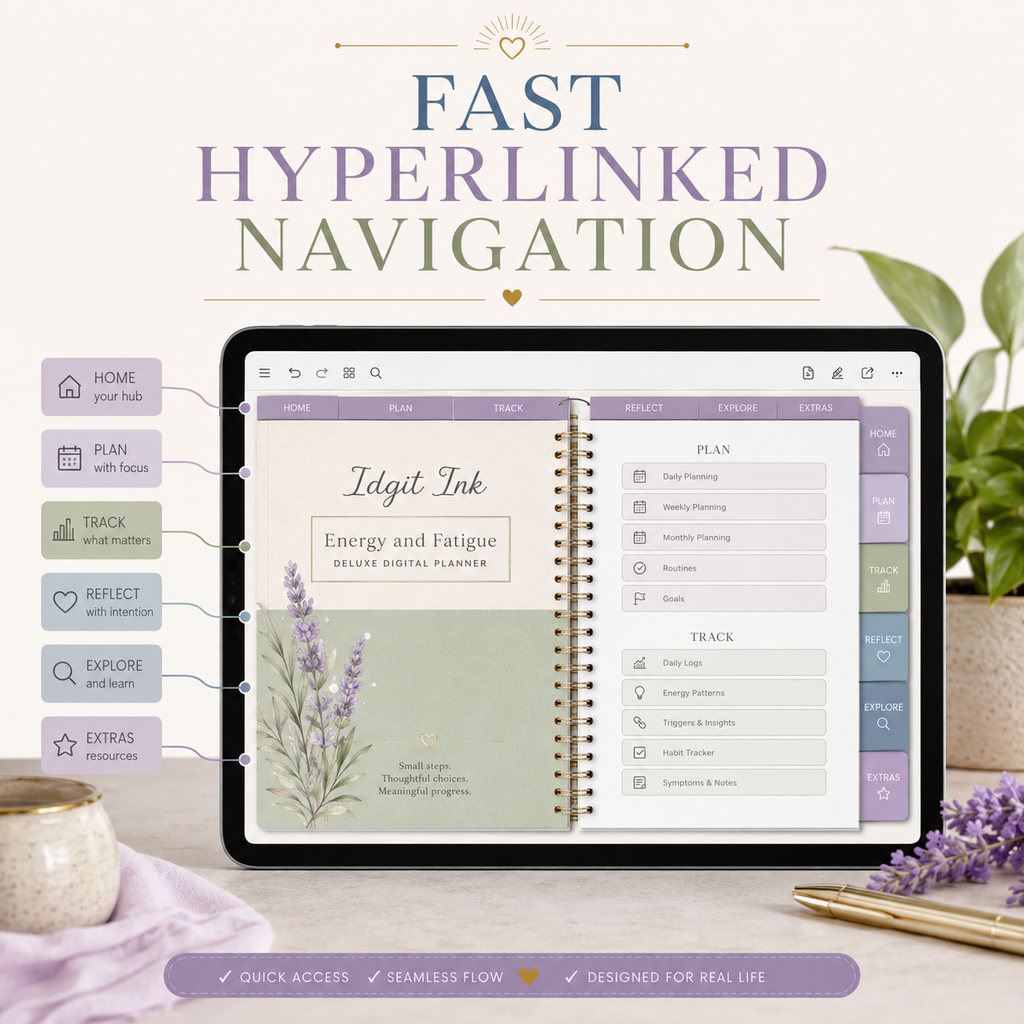 Energy and Fatigue Deluxe Digital Planner and Pacing Toolkit listing image 2 of 10